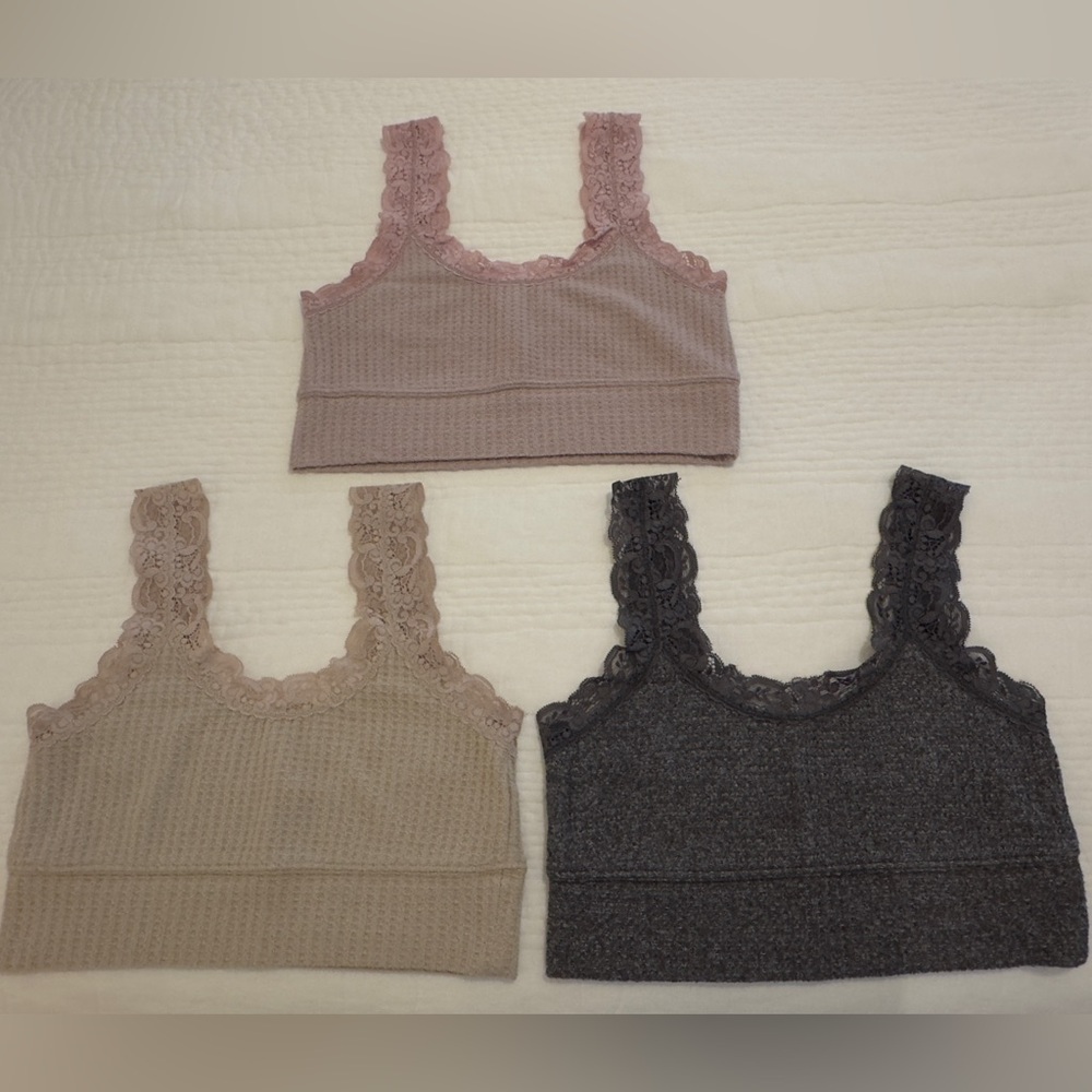 Z Supply Lace Trim Bralettes